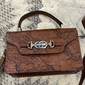 Patricia Nash leather cross body with Map Design